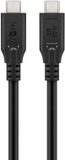 Goobay 74698 USB-C kabel, 0,5 m, Zwart, 60W, 5 Gbit/s