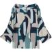 Tom Tailor T-shirt froissé manches chauve-souris imprimé femme
