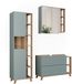 Vicco Meuble de salle de bain Karen, Sonoma/Bleu, 3 pièces