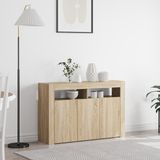 vidaXL Dressoir Sonoma Eiken 116 x 30 x 75 cm Bewerkt Hout
