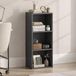 Vida Designs Oxford 3 Laag Kubus Boekenkast, Modern Space-Saving Opbergmeubel for Woonkamer, Slaapkamer or Kantoor, Vrijstaand Display Shelf, H80xW32xD24cm (Grijs)