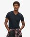 Superdry T-shirt à col en V en coton biologique avec logo brodé Bleu Marine Taille : XL