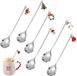 Unyqoos® Set de couverts de six pièces sur le thème de Noël en finition argentée