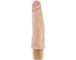 Dr. Skin - Dr. Dave Vibrator With Suction Cup - Mocha - Beige - 20.30 cm