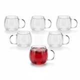 Merkloos Relaxdays Glazen - 6 stuks - 400 ml - transparant - glas