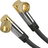 KabelDirekt – SAT TV-kabel – 7,6m | Radio, DVB-T2/DVB-C/DVB-S2 – zwart