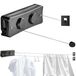 Omgoods - Ligne à vêtements rétractable pour intérieur et extérieur - 2 x 5,1 m