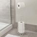 iDesign Classico Porte-rouleau de toilette en métal, blanc nacré