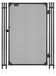 Portail de clôture de piscine, portail de clôture de piscine enterrée de 1,2 x 0,75 m, kit de porte de clôture de sécurité extérieure avec loquet en métal, maille Teslin PVC de 352 g/m², tube rond, verrouillable et installation facile, noir