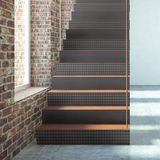 Ambiance Sticker Zelfklevende trap, tegels, trap, markering, zelfklevend, voor trap, cementtegels, 2 stroken van 15 cm x 105 cm