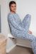 Pastunette Blue Mirage Pyjama Polaire Femme Manches Longues Impression Zèbre Bleu/Blanc Taille 36