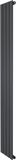 radiateur à colonne unique - 1800x280 mm - gris - panneaux plats