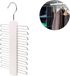 Porte-cravates en bois - Blanc - 20 crochets - Porte-cravates