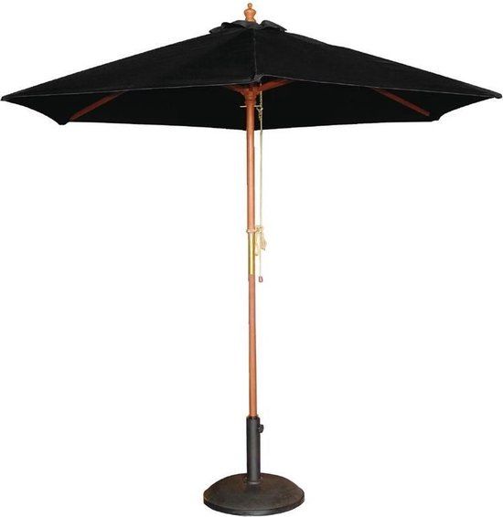 Bolero Ronde Zwarte Parasol 2,5 Meter CB514