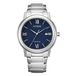 Citizen AW1670-82L Eco Drive Herenhorloge Zilver Roestvrij Staal Blauwe Wijzerplaat 41.4 mm