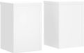 vidaXL Plantenstandaards - 2 stuks - 20x20x30 cm - Bewerkt Hout - Wit
