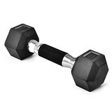 Yes4All Ingekapselde zeskanthalters met rubberen grip, handgewichten met antislip, 2-25 kg, enkel