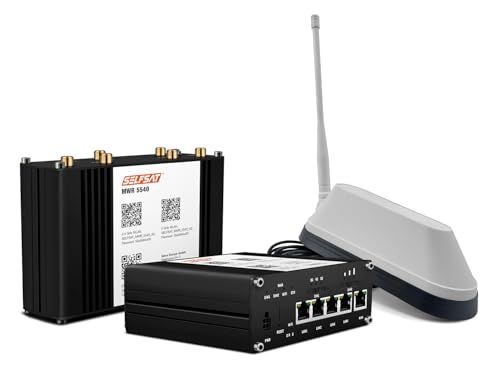 SELFSAT MWR 5540 5G Cat 12 WLAN-router tot 2,6 Gbps incl. Shark 5G antenne wit