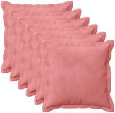 vidaXL Kussensloop 6 pcs HOUTEN Roze 30 x 30 cm Fluweel