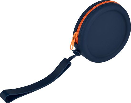 EIS Playsuit Silicone Bag | Discreet Storage for Toys | Round Storage Bag with Zipper | Hygienic & Washable | Compact for Travel | Dark Blue