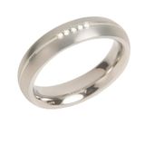 Boccia Unisex Ring You and me Titan Diamant (0.025 ct) wit briljant geslepen - 0130-03
