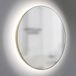 Talos LED badkamerspiegel - wandspiegel 60 cm met rondom led-achtergrondverlichting, 5 mm spiegelglas, aluminium frame mat goud, 4200K neutraal wit, IP44