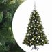 vidaXL Sapin de Noël artificiel avec boule de Noël 120 cm 150 LED Blanc chaud