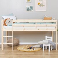 Hoppekids ECO Comfort Halfhoogslaper - 90x200 cm - Natuurlijk Hout