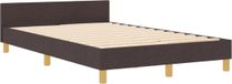 vidaXL Bedframe met hoofdeinde Donkerbruin 120 x 190 cm Stof