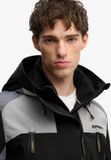 Superdry - Colour Block Windbreaker Jas met Capuchon - Heren - Zwart - L