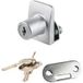 Siso Serrure pour porte vitrée SQUARE pour verre de 4 à 6 mm d'épaisseur, argent mat, à clés identiques