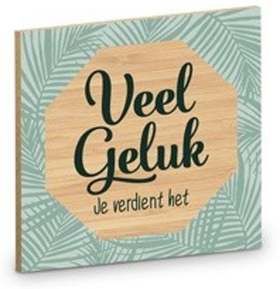 Miko Products Onderzetter - Veel geluk 4 Stuks