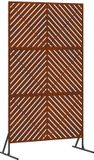 vidaXL Privacyscherm 100 x 50 x 180 cm weervast staal roestkleurig