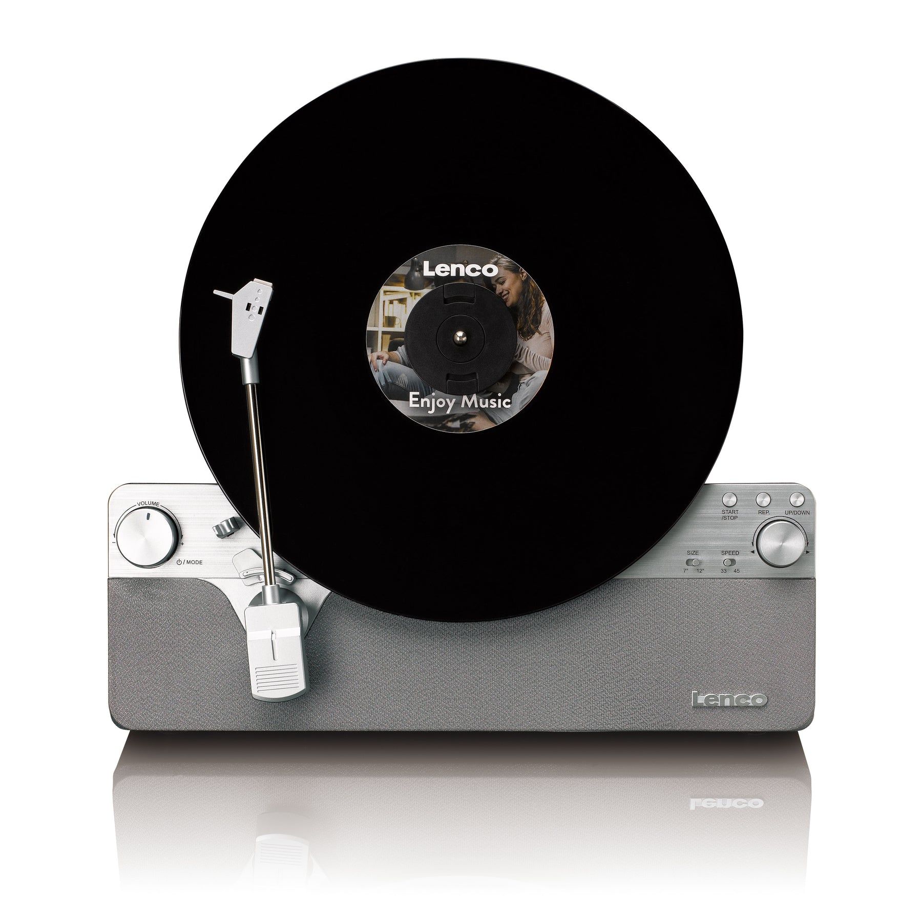 Lenco LSA-071SI Verticale Platenspeler - Bluetooth - Grijs