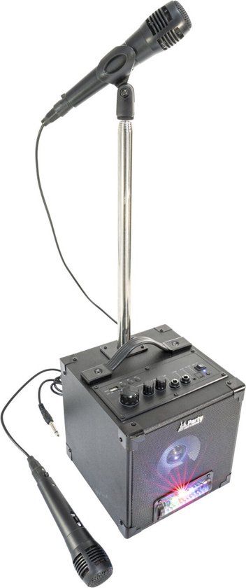 Party Icecat Party Sound PARTY-SINGTOGETHER karaoke party cube, Statief en 2 mics