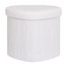 Nest of Nora Nora Poef teddy - Voetenbank 42.5x36.5 cm - Wit