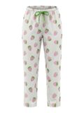 Rösch Pyjamabroek ' Erdbeer-Motiv ' pink / wit