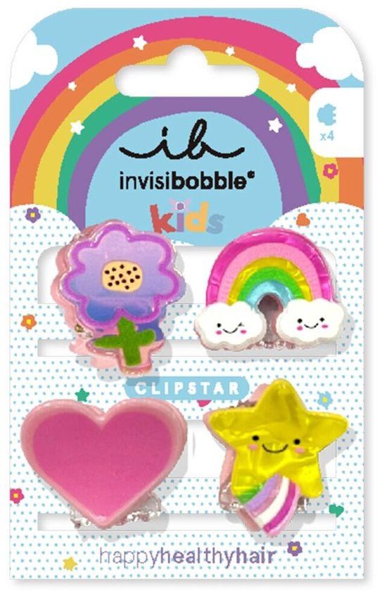 Invisibobble Kids Clipstar Happy World 4ST