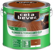 Cetabever Vlonder & Terras Anti-Slip Beits Transparant Zijdeglans - 10L - Teak