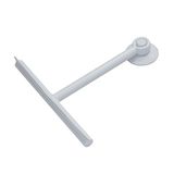 Gedy Bianco G-Mirissa, douchewisser met haak en zuignap, glasreiniger van hars en rubber, 23 x 22 x 3 cm, 0,1 kg, wit