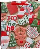 Gerimport Cadeautasje - 24 cm - Ho-ho-ho en Kerstman - Groen
