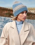 Beechfield Colour Block Beanie - Vanilla/Biscuit - One Size