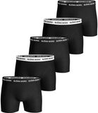 Björn Borg Cotton Stretch Boxershort Heren Zwart/Wit/Zwart - 5 stuks - Maat M