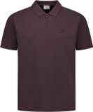 No Excess Polo met halve rits en korte mouwen Dark Brown XL
