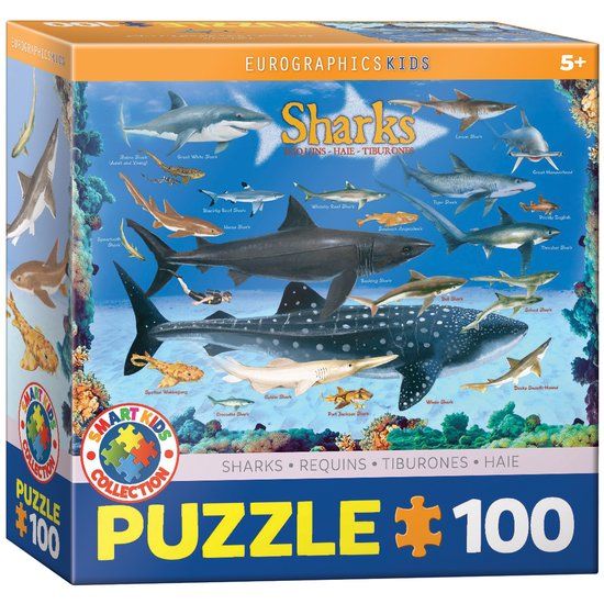Sharks Eurographics Sharks 100 Pieces Kids 5+