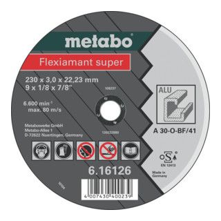 Metabo Flexiamant Super 115x2,5x22,23 Alu - Doorslijpschijf - Gekarteld - 25 stuks