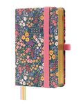 Finocam Flora Agenda 2026, 1 dag per pagina, januari tot december (12 maanden), jaarplanner 2026 met elastiek en 3 puntige strepen, hardcover, minimaal design