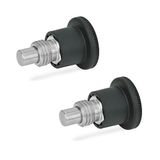 Ganter Normelemente GN 822.7-7-M12-B 7-7-M12-B-vergrendelbouten | Kleine uitvoering, zwart, schroefdraad d2: M12, 2 stuks