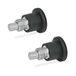 Ganter Normelemente GN 822.7-7-M12-B 7-7-M12-B-vergrendelbouten | Kleine uitvoering, zwart, schroefdraad d2: M12, 2 stuks