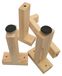 4 Pièces Pieds de meuble en bois massif, Support réglable en forme de T